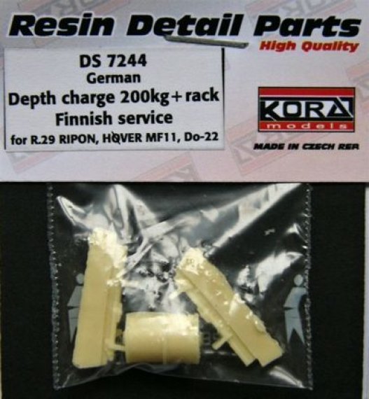 1/72 Depth charge 200kg+rack (Finnish service)