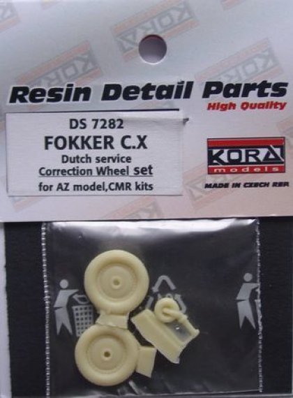 1/72 Fokker C.X Dutch  Correction wheel set