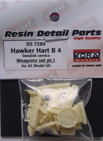 1/72 Hawker Hart B4 Swedish  Weapons set I. (AZ)