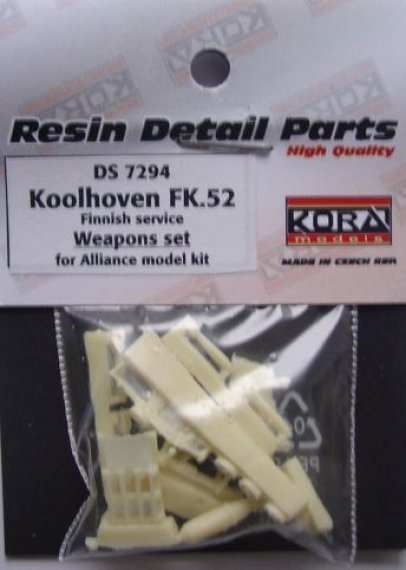 1/72 Koolhoven FK.52 Finnish  Weapons set (ALL)