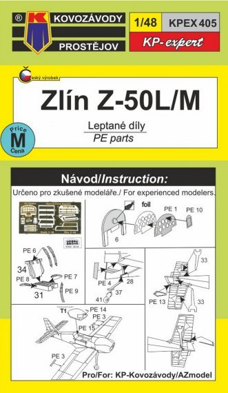 1/72 Zlin Z-50L/M p/e parts for Kovozavody Prostejov