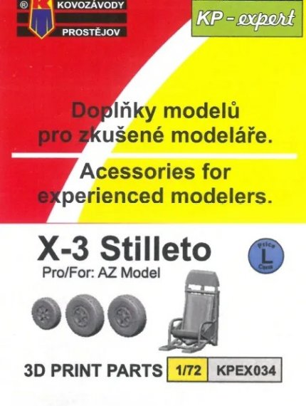 1/72 X-3 Stilleto wheels & seat