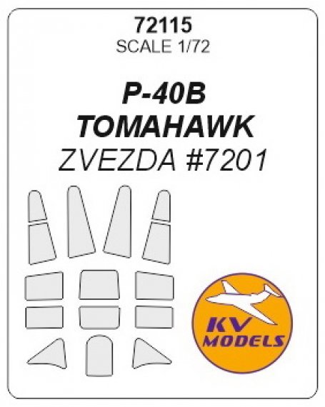 1/72 Curtiss P-40B Tomahawk + wheels masks