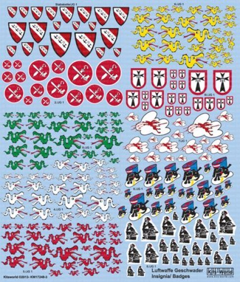1/48/1/72 Scale Luftwaffe Fighter Unit Emblems