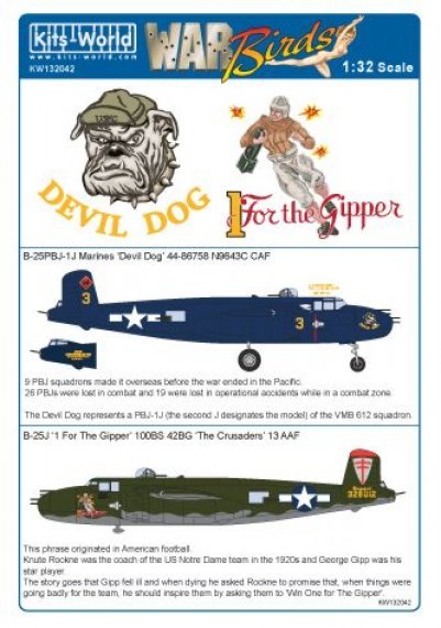 1/32 B-25J 43-28012 '1 For the Gipper'