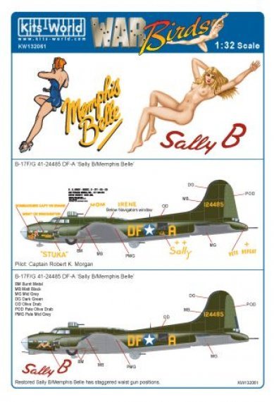 1/32 B-17F/G 41-24485 DF-U Sally B/Memphis Belle
