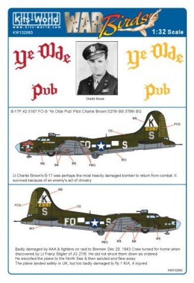 1/32 B-17F 42-3167 FO-S 'K' 'Ye Olde Pub'