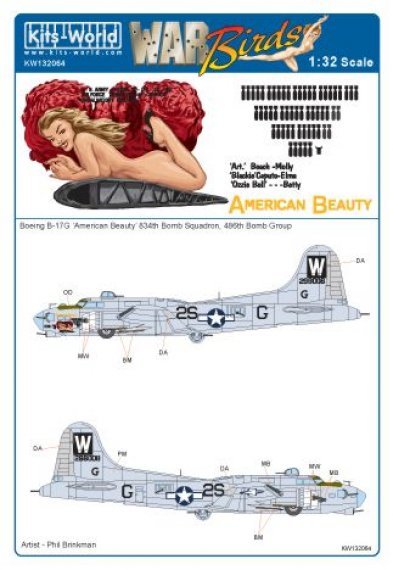 1/32 B-17G 42-98008 2S  G ' W' American Beauty