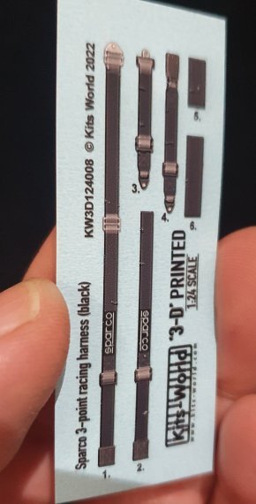 1/24 Sparco Racing Harness Black