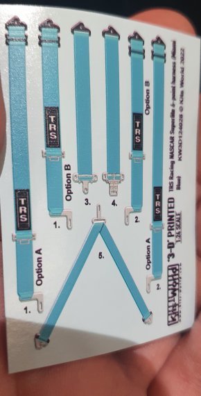 1/24 Trs Racing Nascar Superlite 6-Point Harness Miami Blue