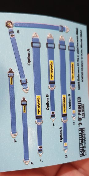 1/24 Sabelt Endurance Gt Pro 6-Point Harness Blue