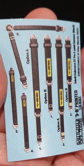 1/24 Sabelt Endurance Gt Pro 6-Point Harness Black