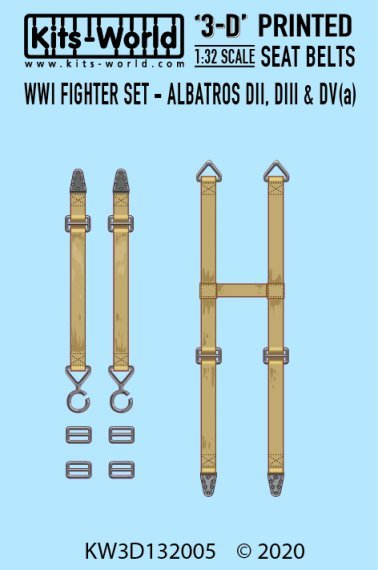 1/32 WWI Fighter Set Albatros, D.II, D.III, D.V Seat Belt decals