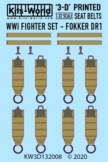 1/32 WWI Fighter Set-Fokker DR.I Seat Belt decals