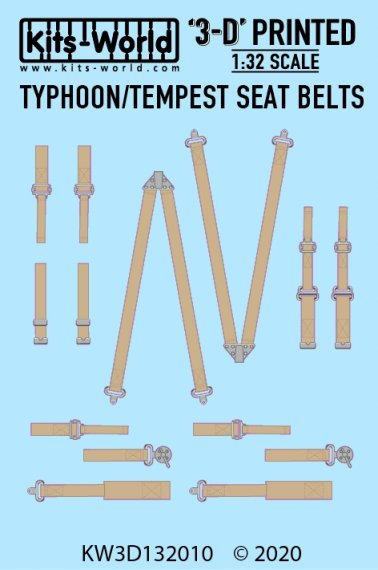 1/32 WWII Fighter Set-Hawker Typhoon Tempest Seat Belt decals