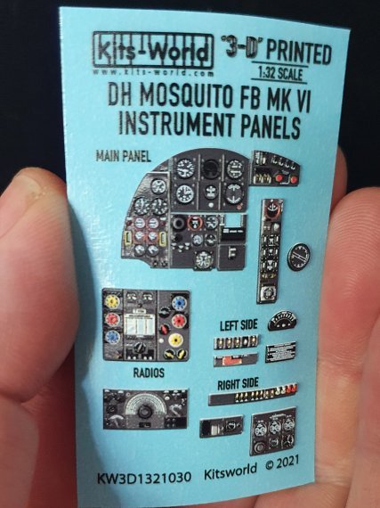 1/32 De Havilland Mosquito Full colour Instrument Panel FB Mk.VI
