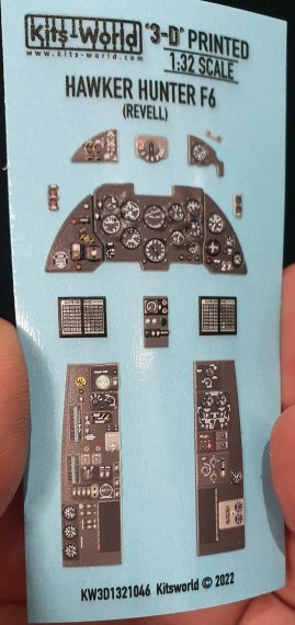 1/32 Hawker Hunter F.6 -3D Full colour Instrument Panels