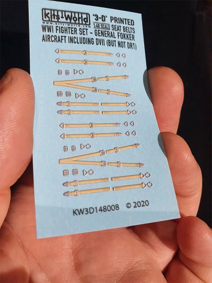 1/48 Full Colour 3D WWII 3D Full colour seatbelts WWI Fighters