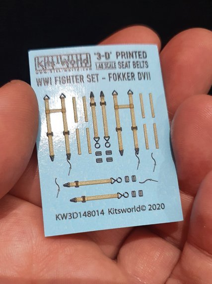 1/48 Colour 3D WWII Seat Belt decals WWI Fokker D.VII