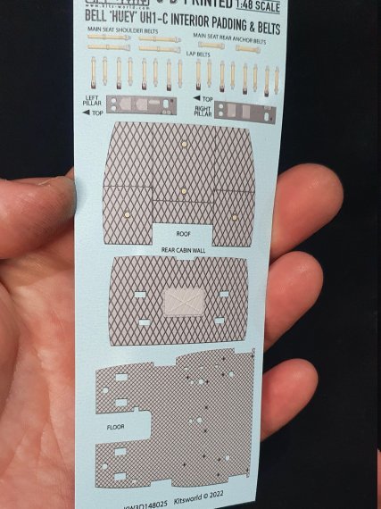 1/48 Bell UH1-C Huey Insulation and Seat Belts