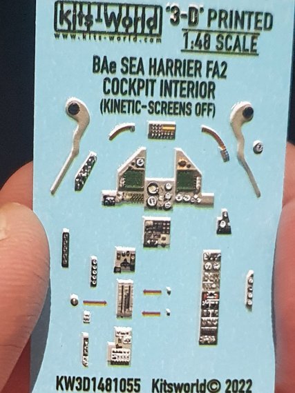 1/48 BAe Sea Harrier FA.2 screens Off 3D Full colour Instrument