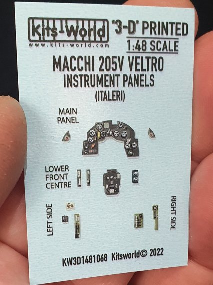 1/48 Macchi C.205 Veltro 3D cockpit interior items