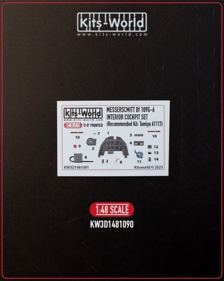 1/48 Messerschmitt Bf-109G-6 interior for Tamiya
