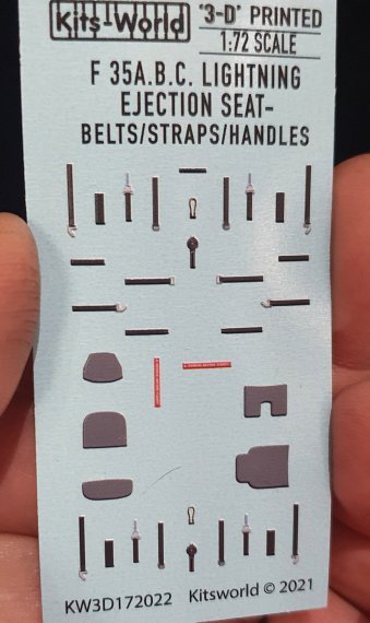 1/72 Lockheed-Martin F-35 Seat Belt decals