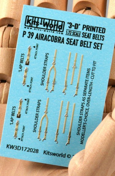 1/72 Bell P-39Q/N Airacobra Full Colour Seat Belt Set