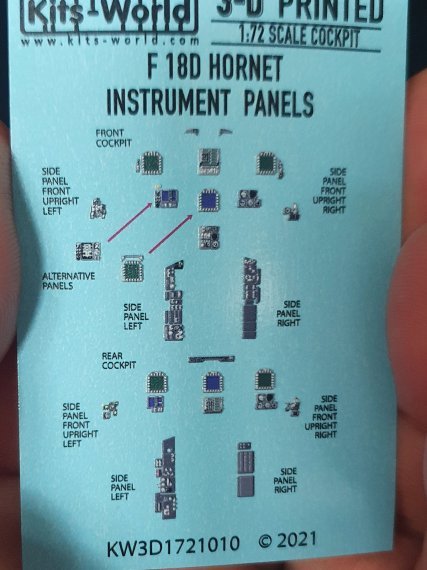 1/72 McDonnell Douglas F/A-18D Hornet 3D Full colour Instrument