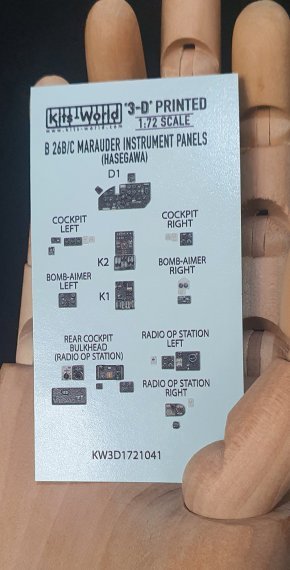1/72 Martin B-26B/C Marauder Instrument Panels