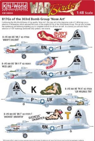 1/48 Boeing B-17G Nose Art of the 303rd BG