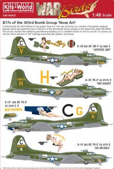 1/48 Boeing B-17F Nose Art of the 303rd BG