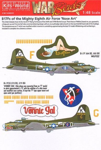1/48 B-17F Mighty Eighth Air Force 'Nose Art' Pt 1