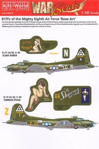 1/48 B-17F Mighty Eighth Air Force 'Nose Art' Pt 2