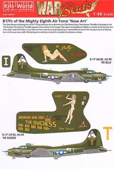 1/48 B-17F Mighty Eighth Air Force 'Nose Art' Pt 3