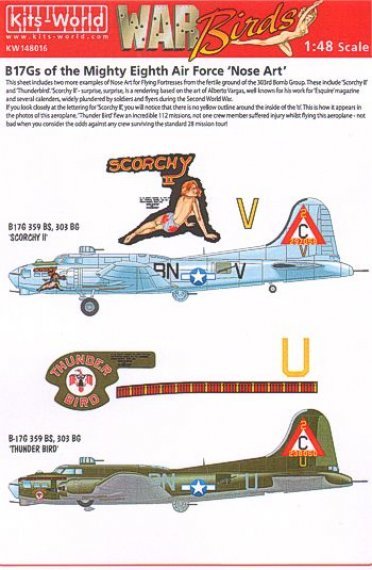 1/48 Boeing B-17G 359th BS 303rd BG 8th AF Nose Art