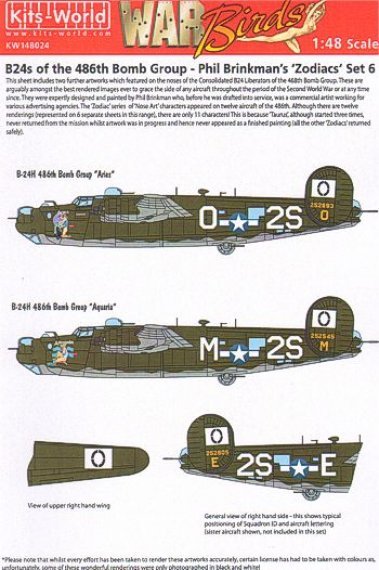 1/48 Consolidated B-24 Liberator Phil Brinkman's 'Zodiacs' 834th