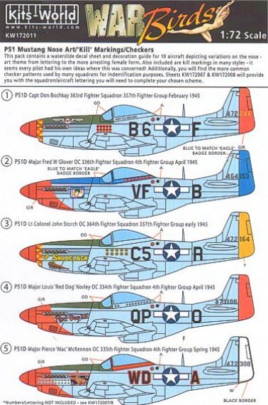 1/72 North American P-51D Mustang Nose Art