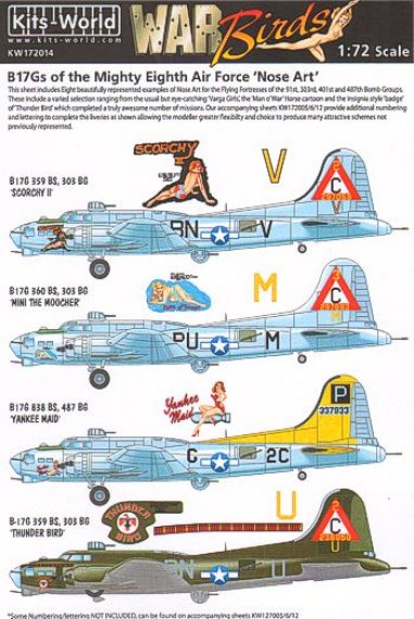 1/72 Boeing B-17G Nose Art from the Mighty 8th
