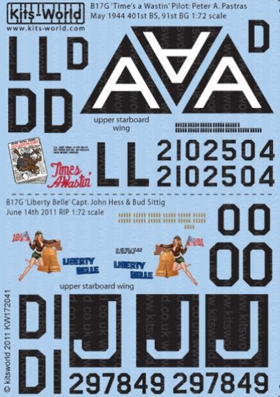 1/72 Boeing B-17G Flying Fortress 91st BG