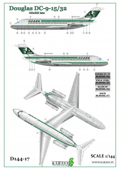 1/144 Douglas DC-9-15/32 Ozark late
