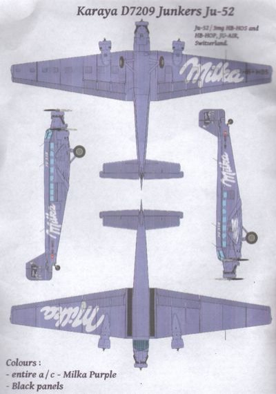 1/72 Junkers Ju-52/3mg JU-Air Milka