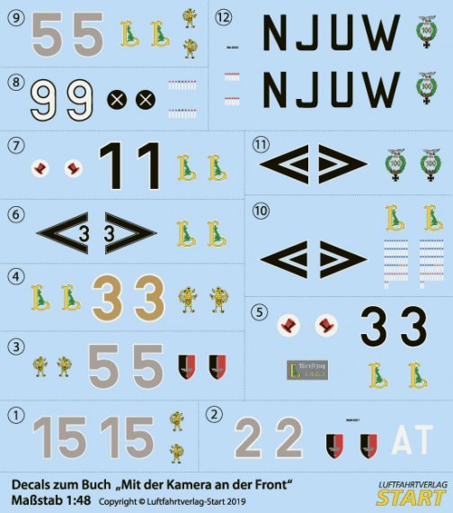 1/72 BF-109 of LG 2 & JG 77 decals