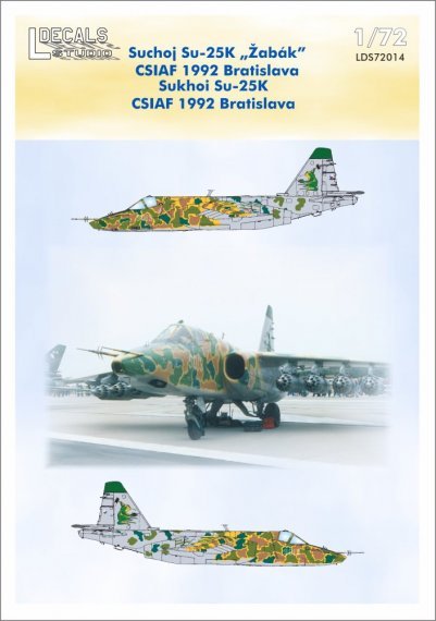 D�calcomanies 1/72 Sukhoi Su-25 CSIAF 1992 Bratislava