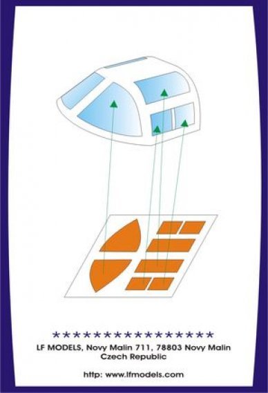 1/72 Saiman 202 canopy frame paint mask