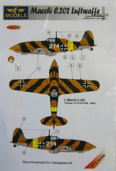 1/72 Decals for Macchi C.202 Luftwaffe (HAS)