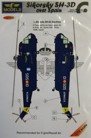 1/72 Decals for Sikorsky SH-3D over Spain (REV)