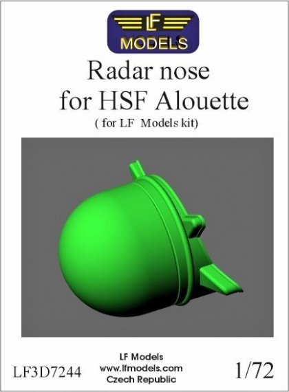 1/72 Radar nose for HSF Alouette for LF Model