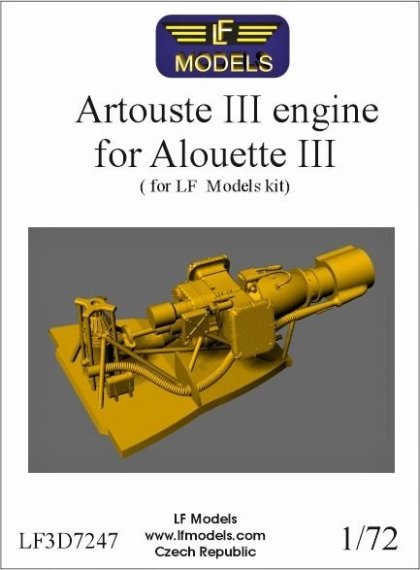 1/72 Artouste III Engine for Alouette III for LF Models